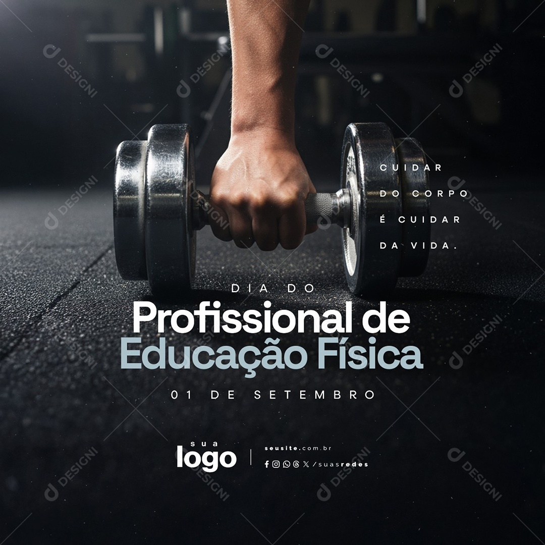 Dia do Profissional de Educação Física 01 de Setembro Social Media PSD Editável