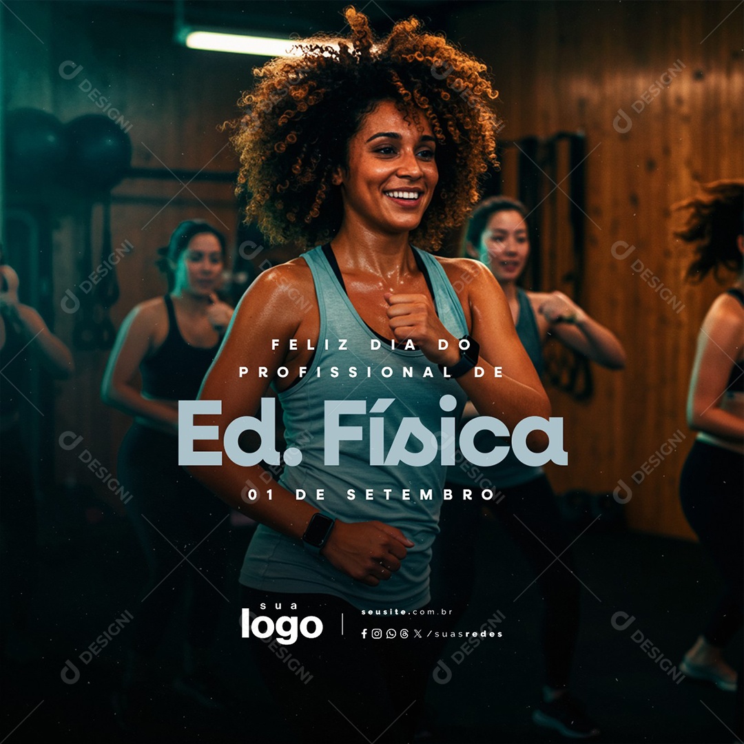 Feliz Dia do Profissional de Educação Física 01 de Setembro Social Media PSD Editável