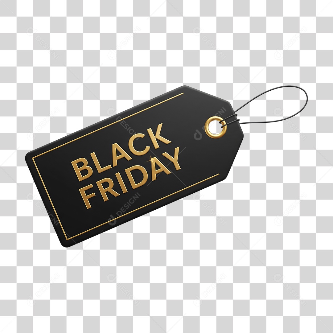 Etiqueta Black Friday PNG Transparente