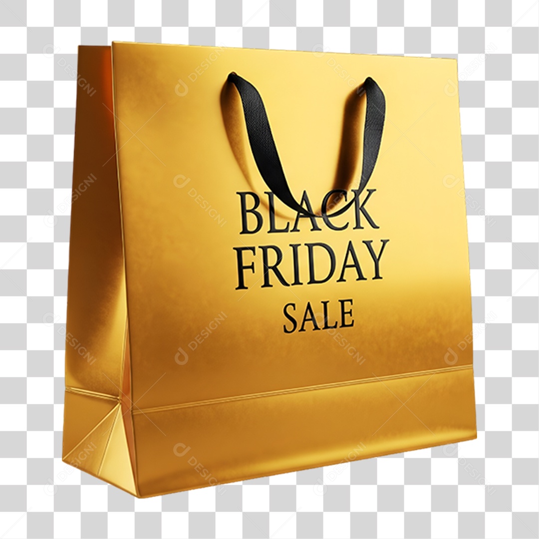 Sacola de Black Friday PNG Transparente