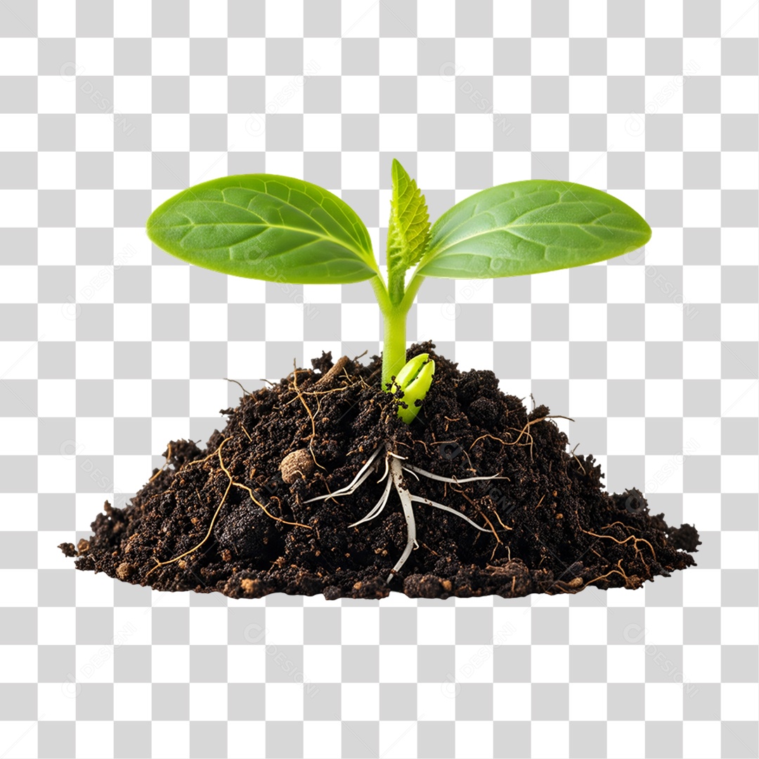 Broto Verde PNG Transparente