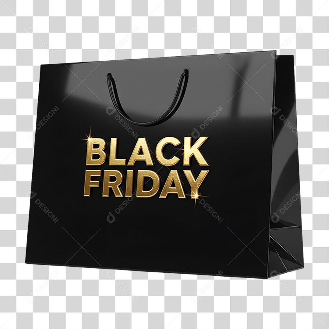 Sacola de Black Friday PNG Transparente