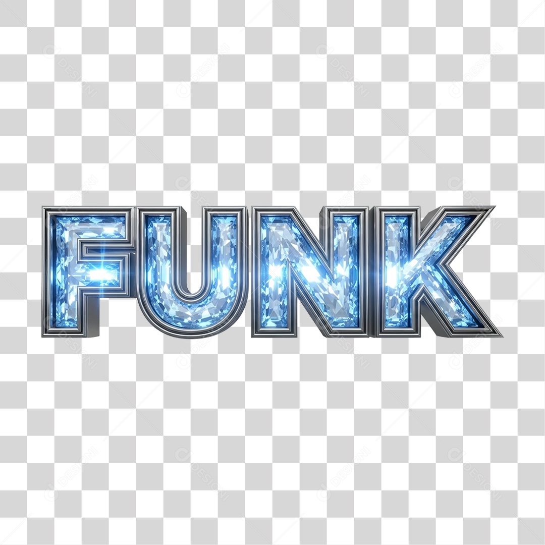 Texto 3D Funk PNG Transparente