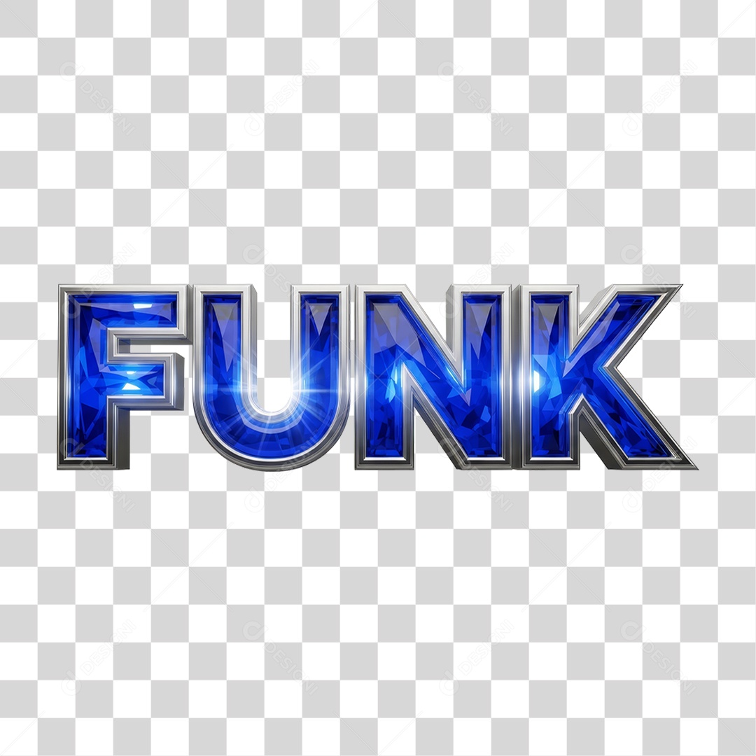 Texto 3D Funk PNG Transparente