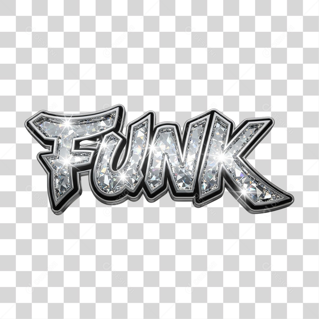 Texto 3D Funk PNG Transparente