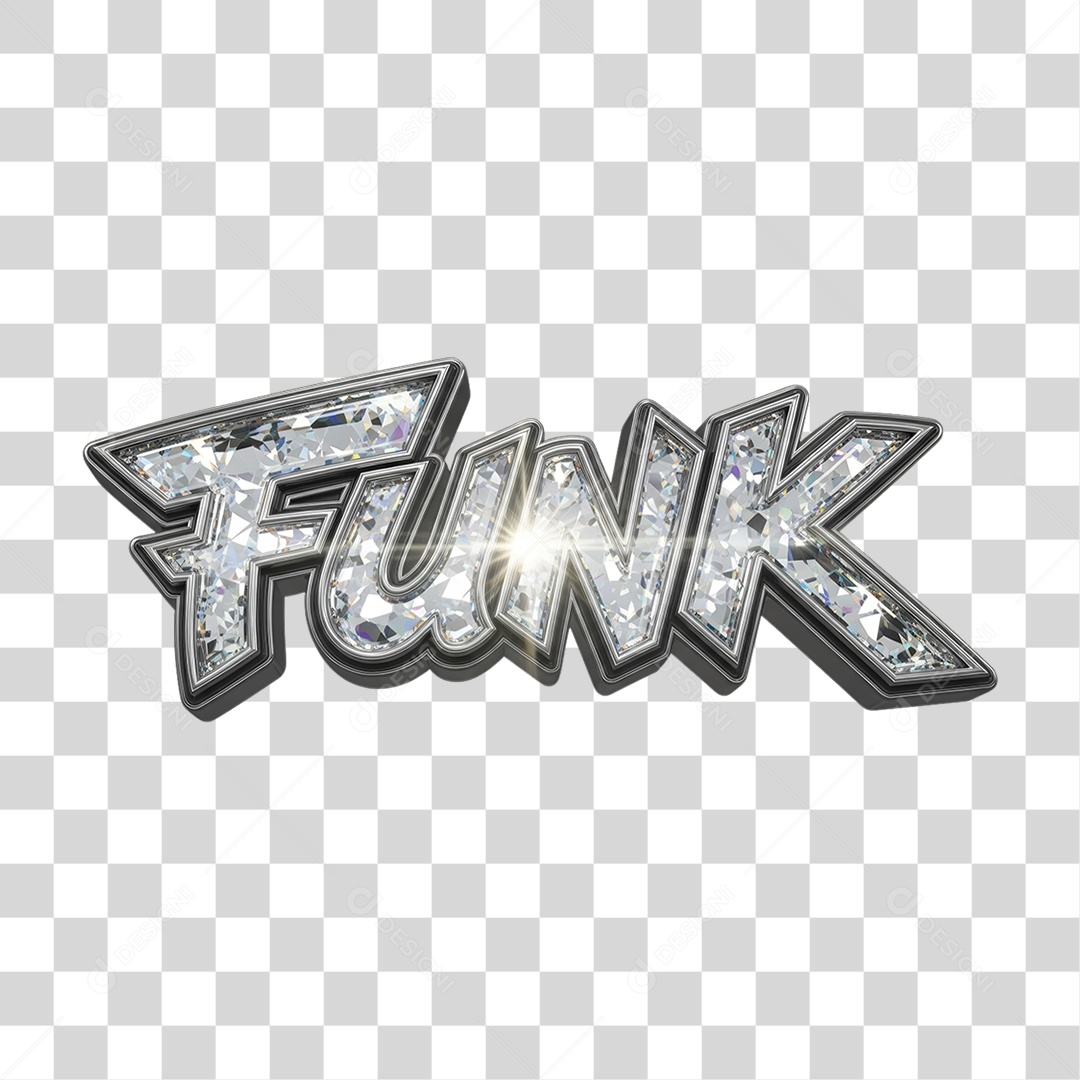 Texto 3D Funk PNG Transparente