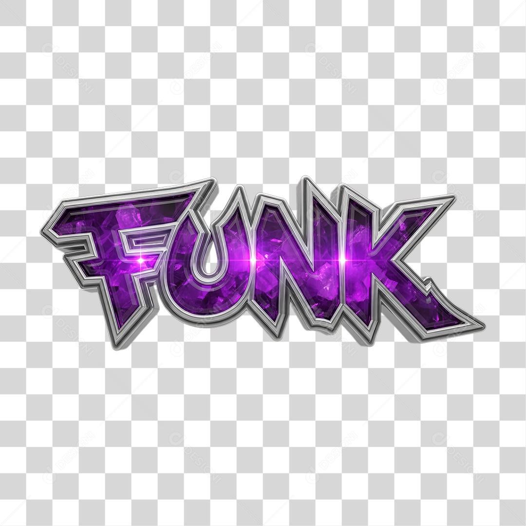 Texto 3D Funk PNG Transparente