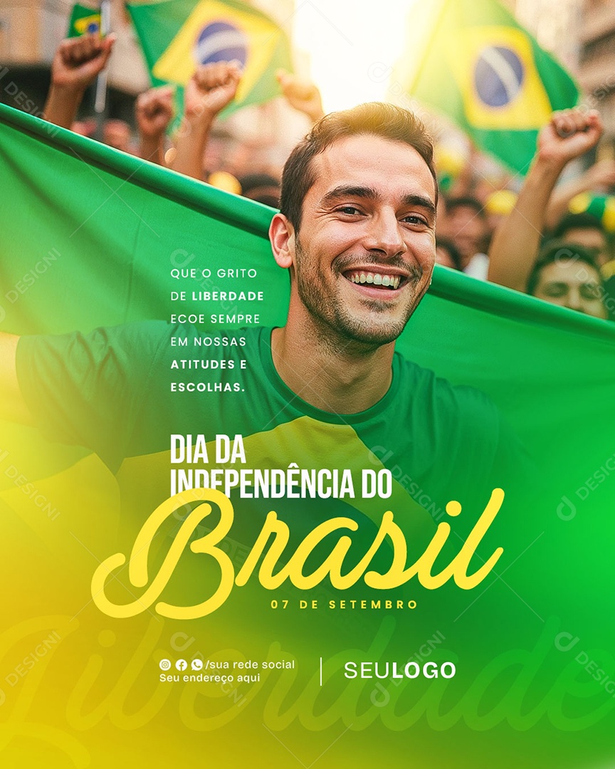Dia da Independência do Brasil 07 de Setembro Social Media PSD Editável