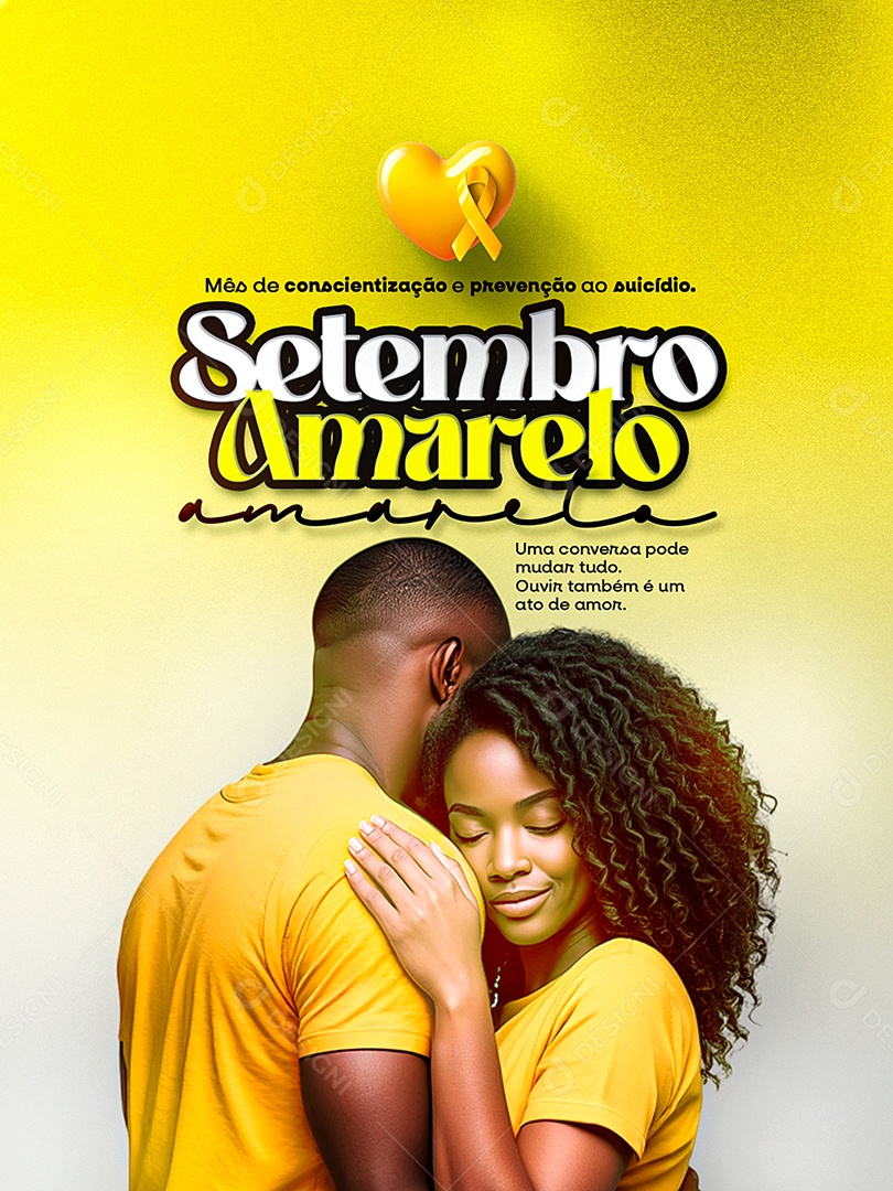 Setembro Amarelo Mês de Prevenção ao Suicídio Social Media PSD Editável