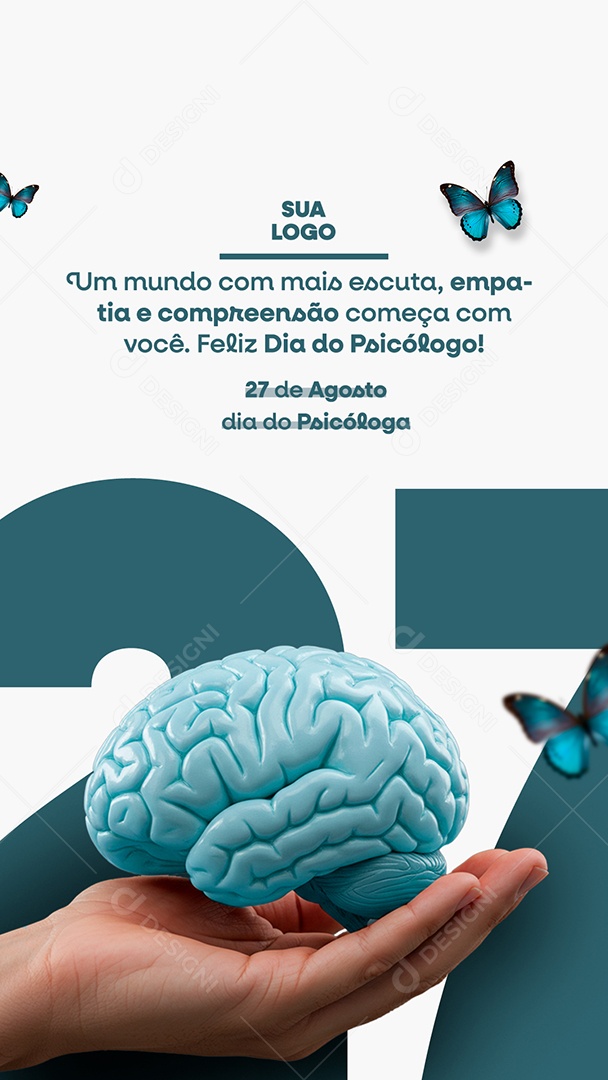 Story Dia Do Psicólogo 25 de Agosto Parabéns Social Media PSD Editável