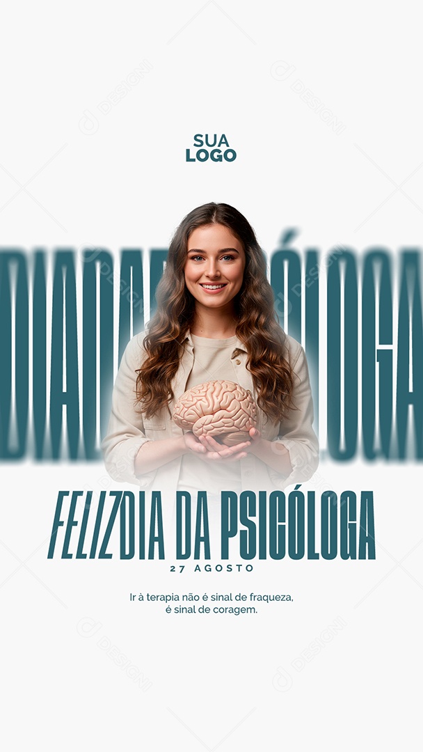 Story Dia Do Psicólogo 25 de Agosto Parabéns Social Media PSD Editável