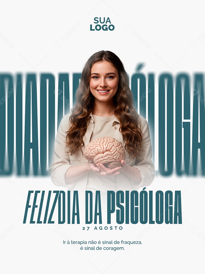 Dia Do Psicólogo 25 de Agosto Parabéns Social Media PSD Editável