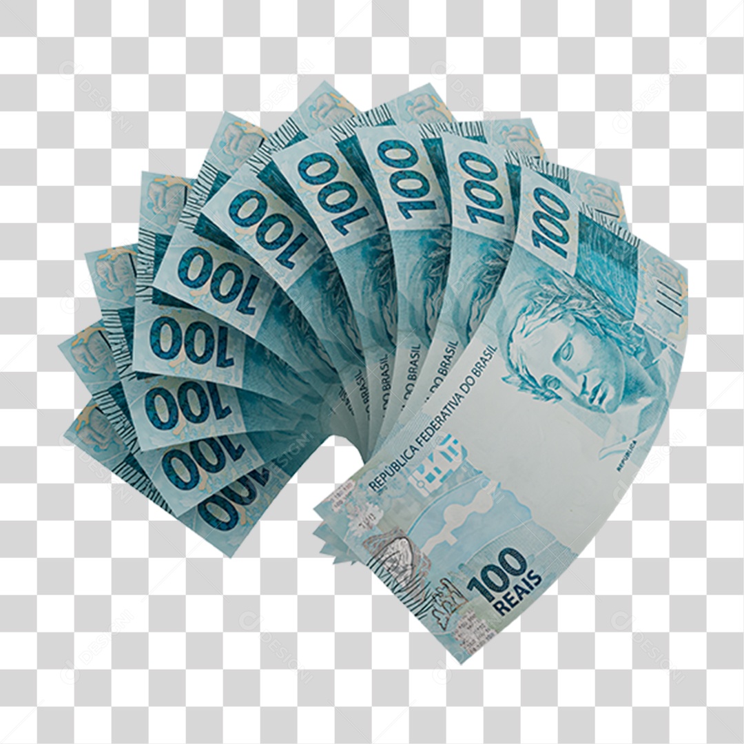 Notas de 100 Reais PNG Transparente