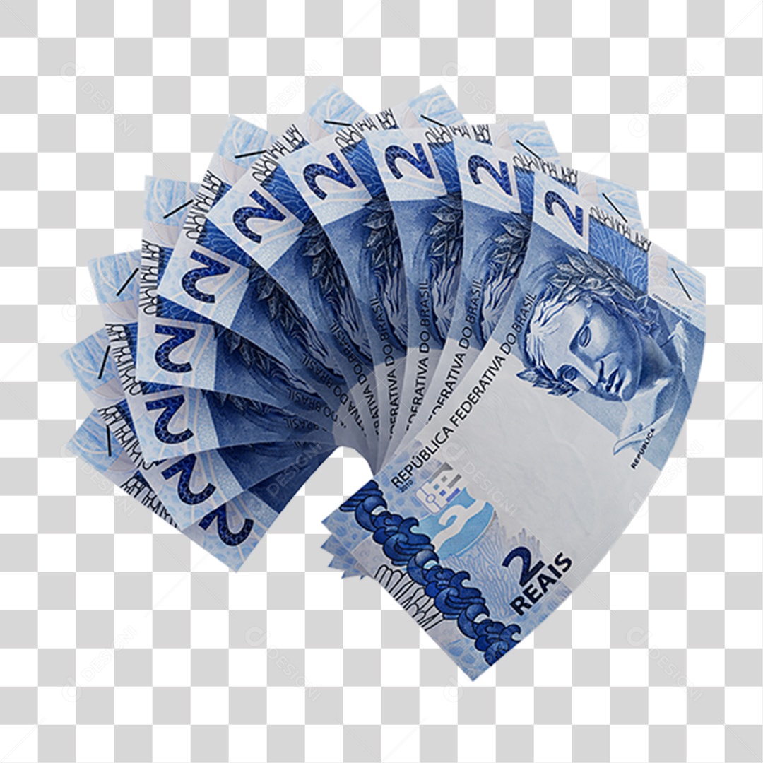 Notas de 2 Reais PNG Transparente