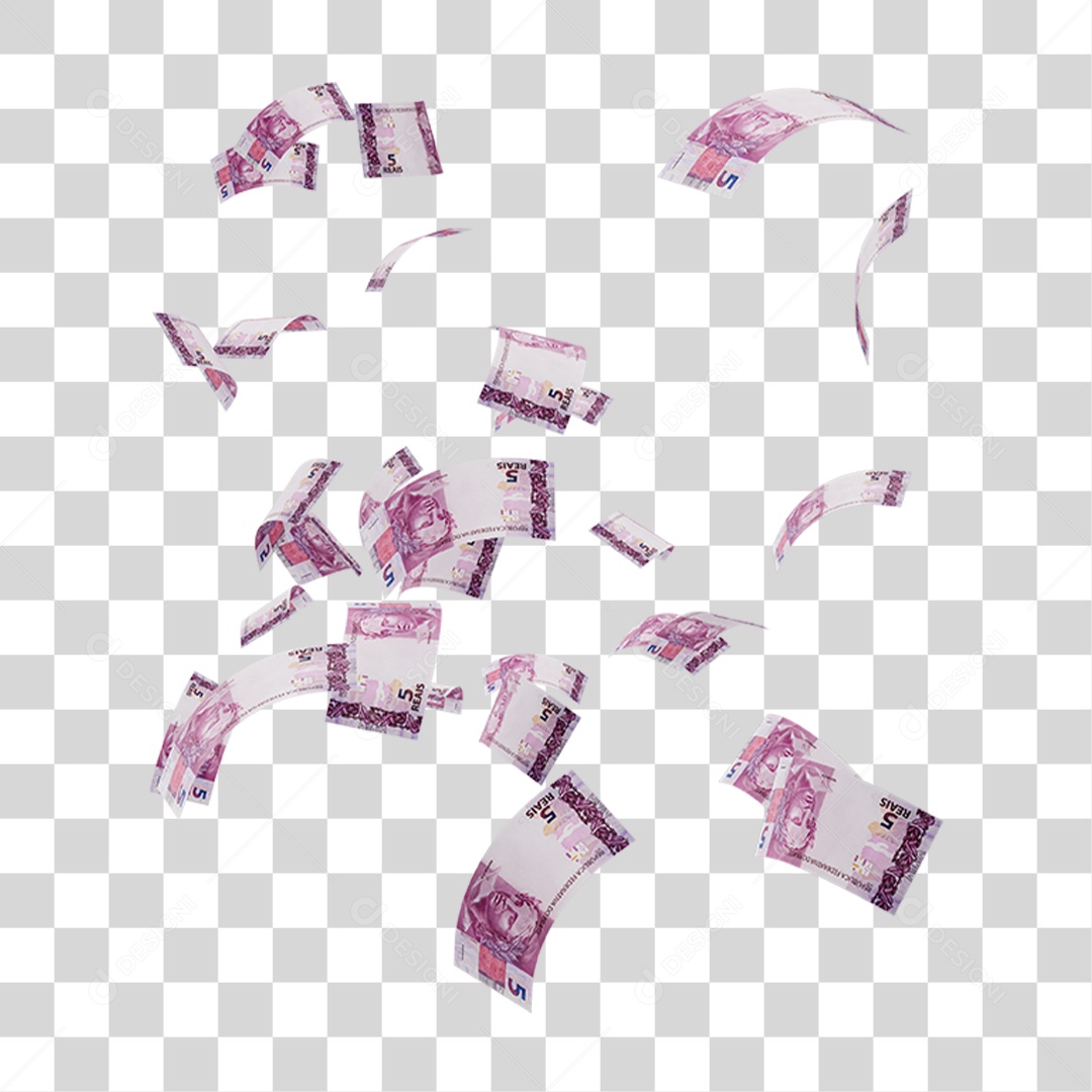 Notas de 5 Reais PNG Transparente