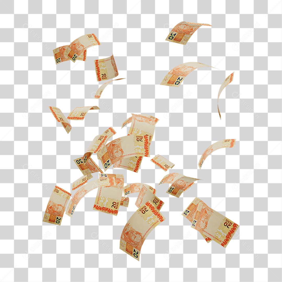 Notas de 20 Reais PNG Transparente