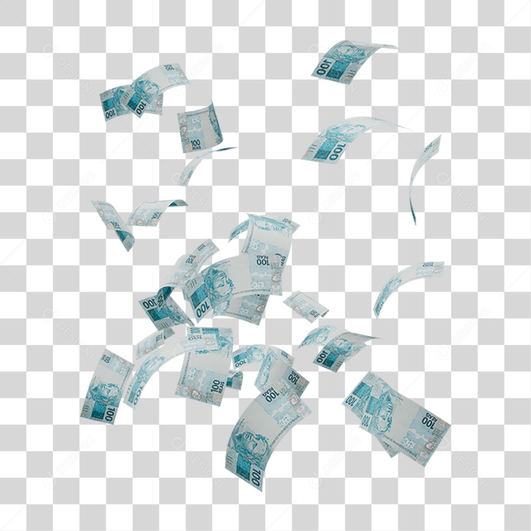 Notas de 100 Reais PNG Transparente