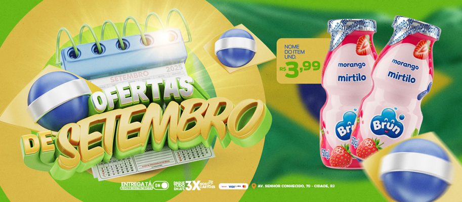 Banner Ofertas Setembro Social Media PSD Editável