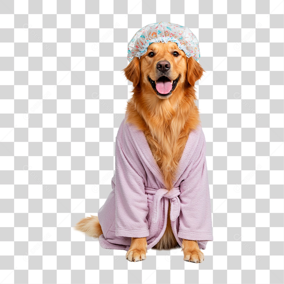 Cachorro com Roupa de Banho PNG Transparente