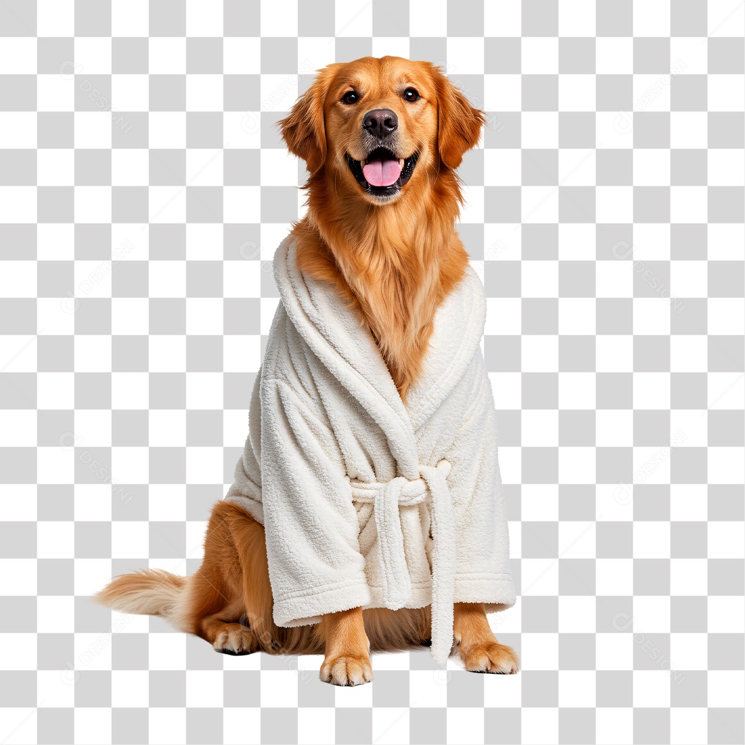 Cachorro com Roupa de Banho PNG Transparente