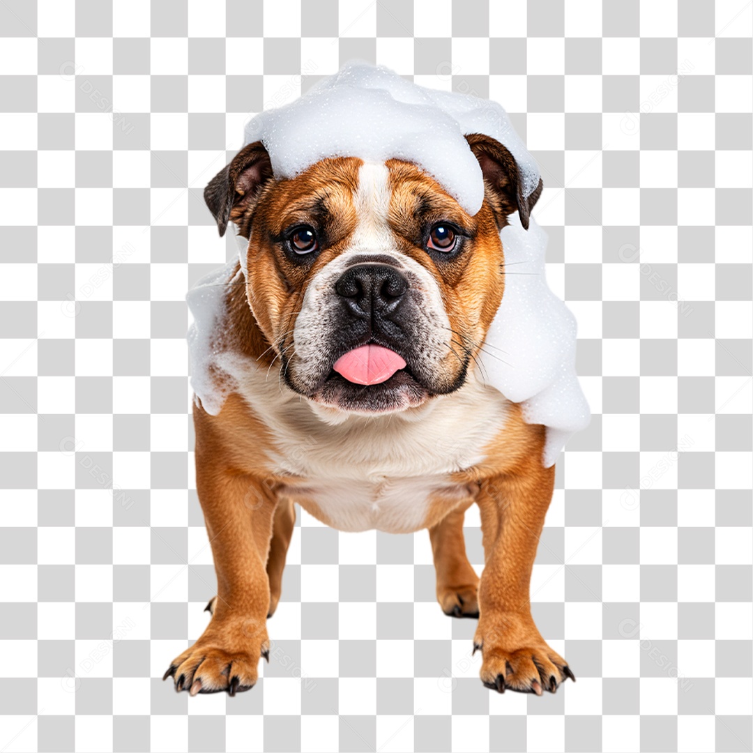 Cachorro com Espuma PNG Transparente