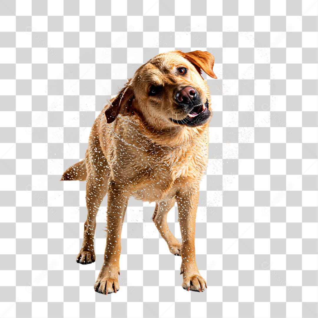 Cachorro se Sacudindo PNG Transparente