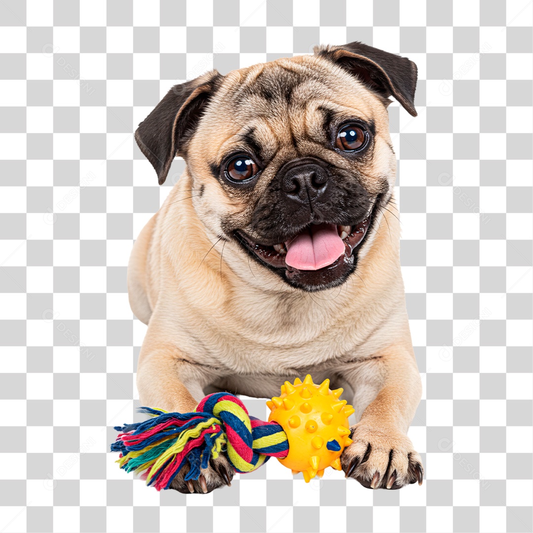 Cachorro com Brinquedo PNG Transparente