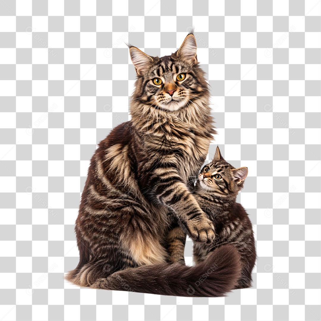Gatos Brincando PNG Transparente