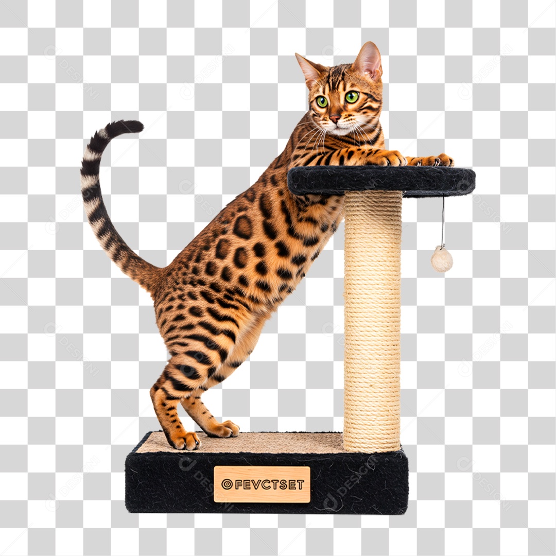 Gato Brincando PNG Transparente