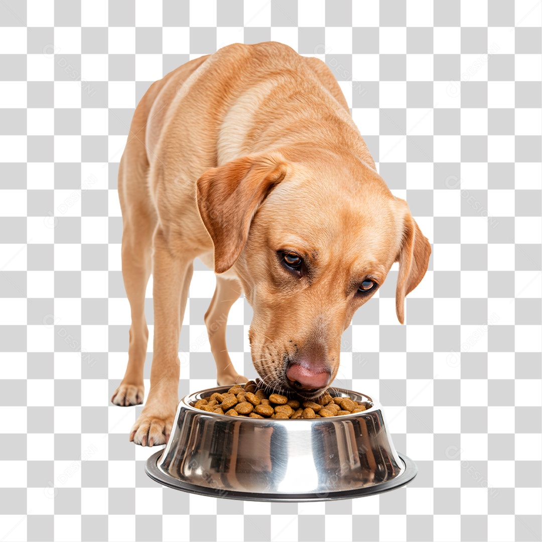 Cachorro Comendo Ração PNG Transparente