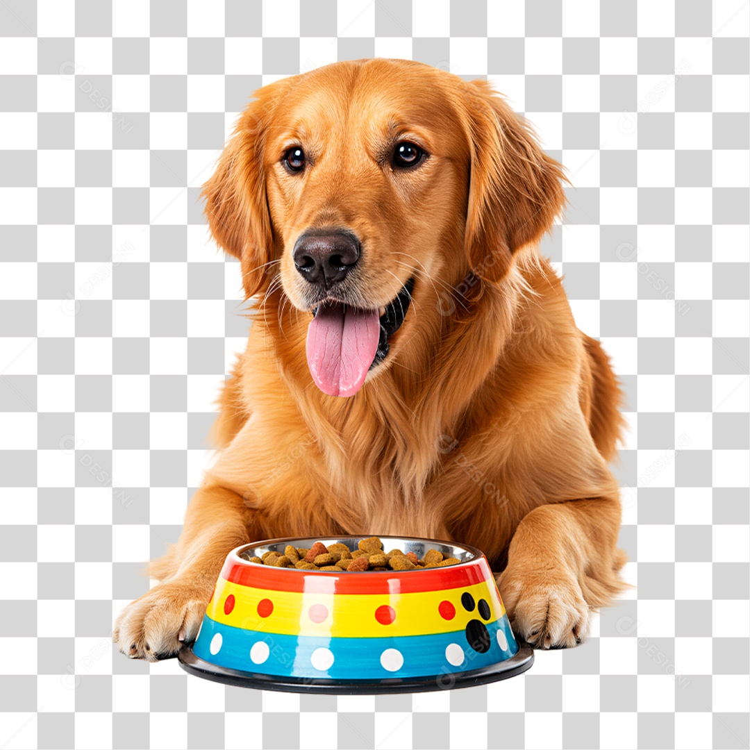 Cachorro Comendo Ração PNG Transparente