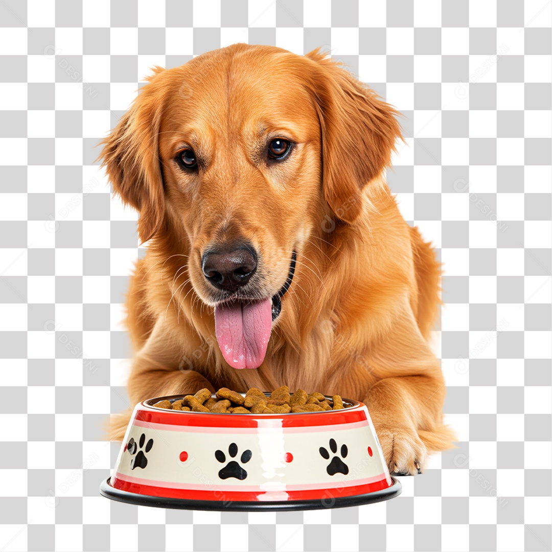 Cachorro Comendo Ração PNG Transparente