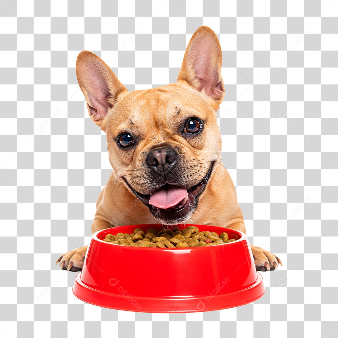 Cachorro Comendo Ração PNG Transparente