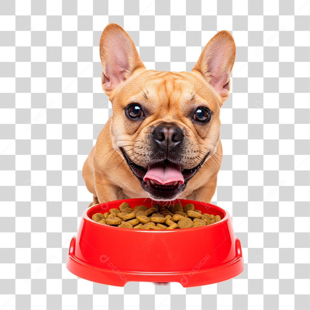 Cachorro Comendo Ração PNG Transparente