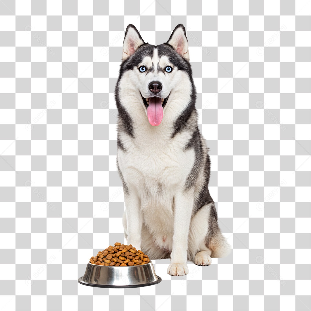 Cachorro Comendo Ração PNG Transparente