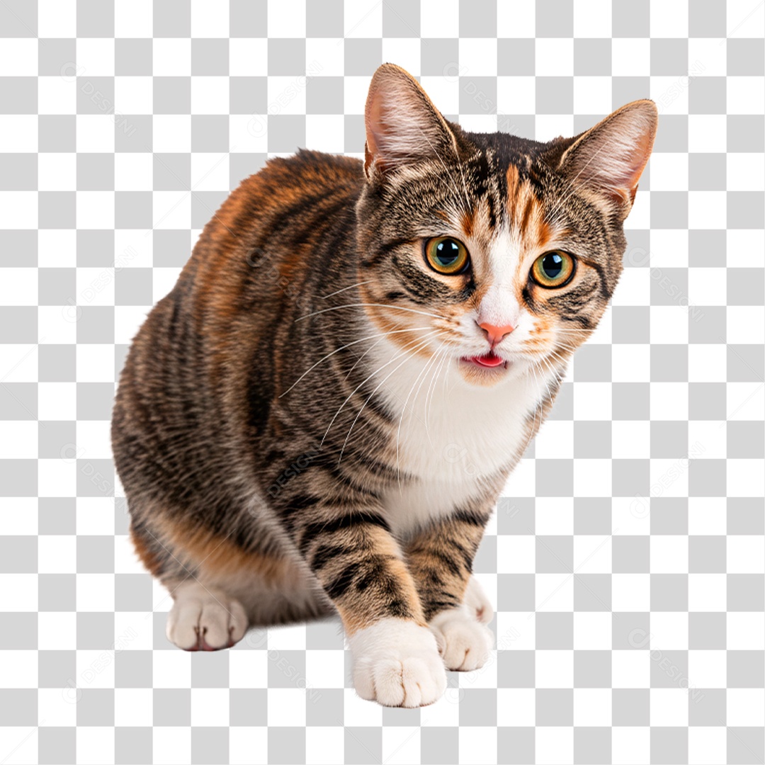 Gato Meando PNG Transparente