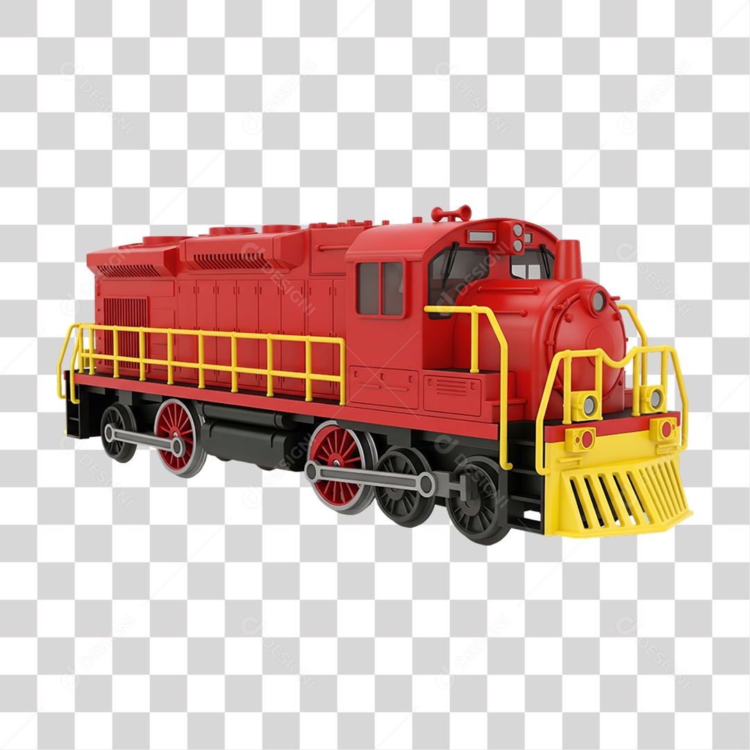 Trem Vermelho PNG Transparente