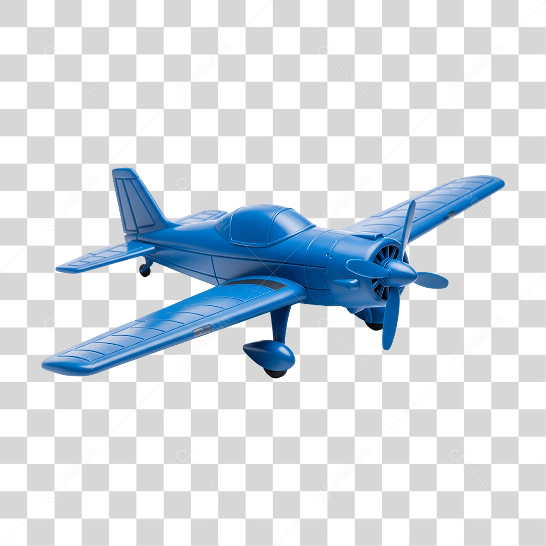 Avião Azul PNG Transparente
