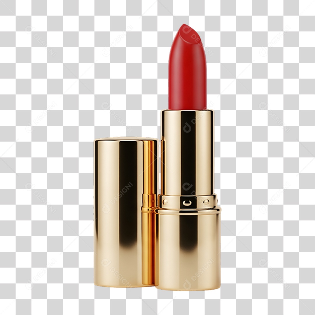 Batom Vermelho PNG Transparente