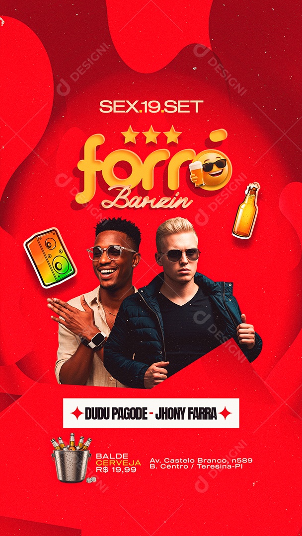 Story Flyer Próximos Shows Forró Barzin Social Media PSD Editável