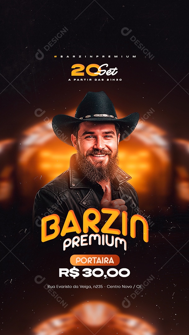 Story Flyer Barzin Previlege Social Media PSD Editável