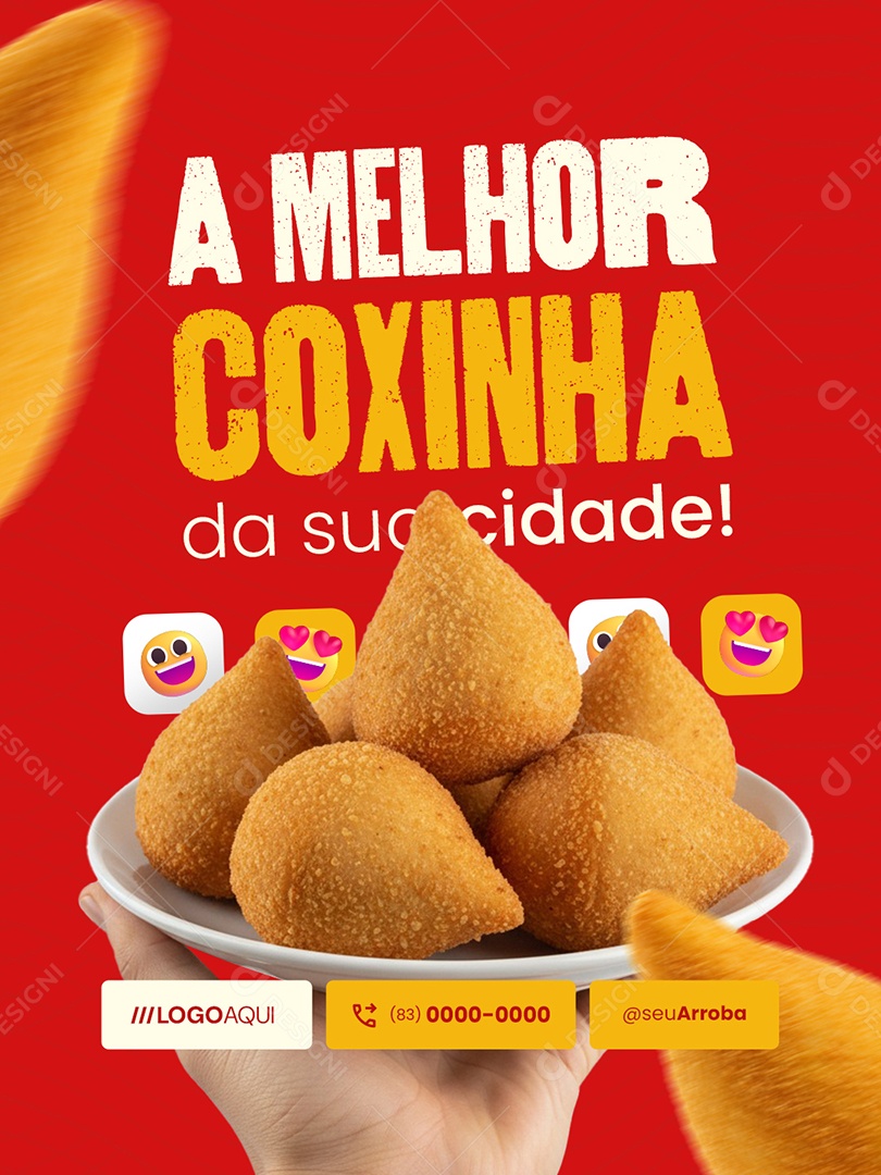Salgateria A Melhor Coxinha da Sua Cidade Social Media PSD Editável