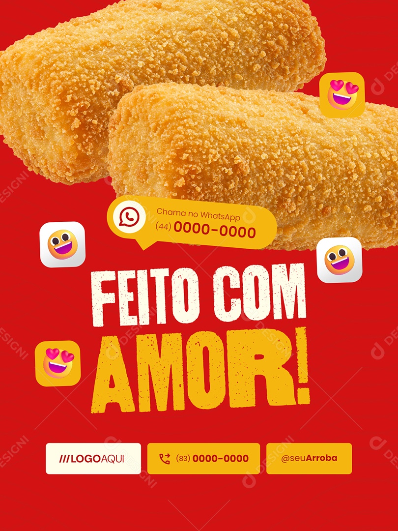 Salgateria Feito com Amor Social Media PSD Editável