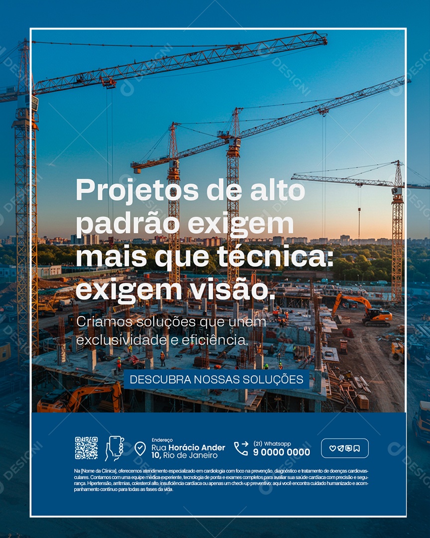 Engenharia Projetos de Alto Padrão Social Media PSD Editável