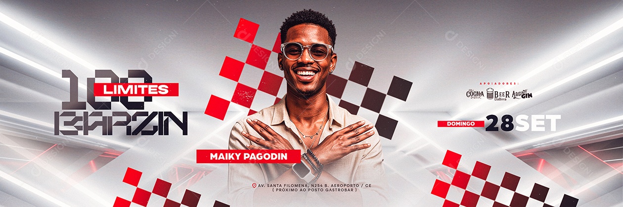 Carrossel Flyer Próximos Shows Sem Limites Social Media PSD Editável