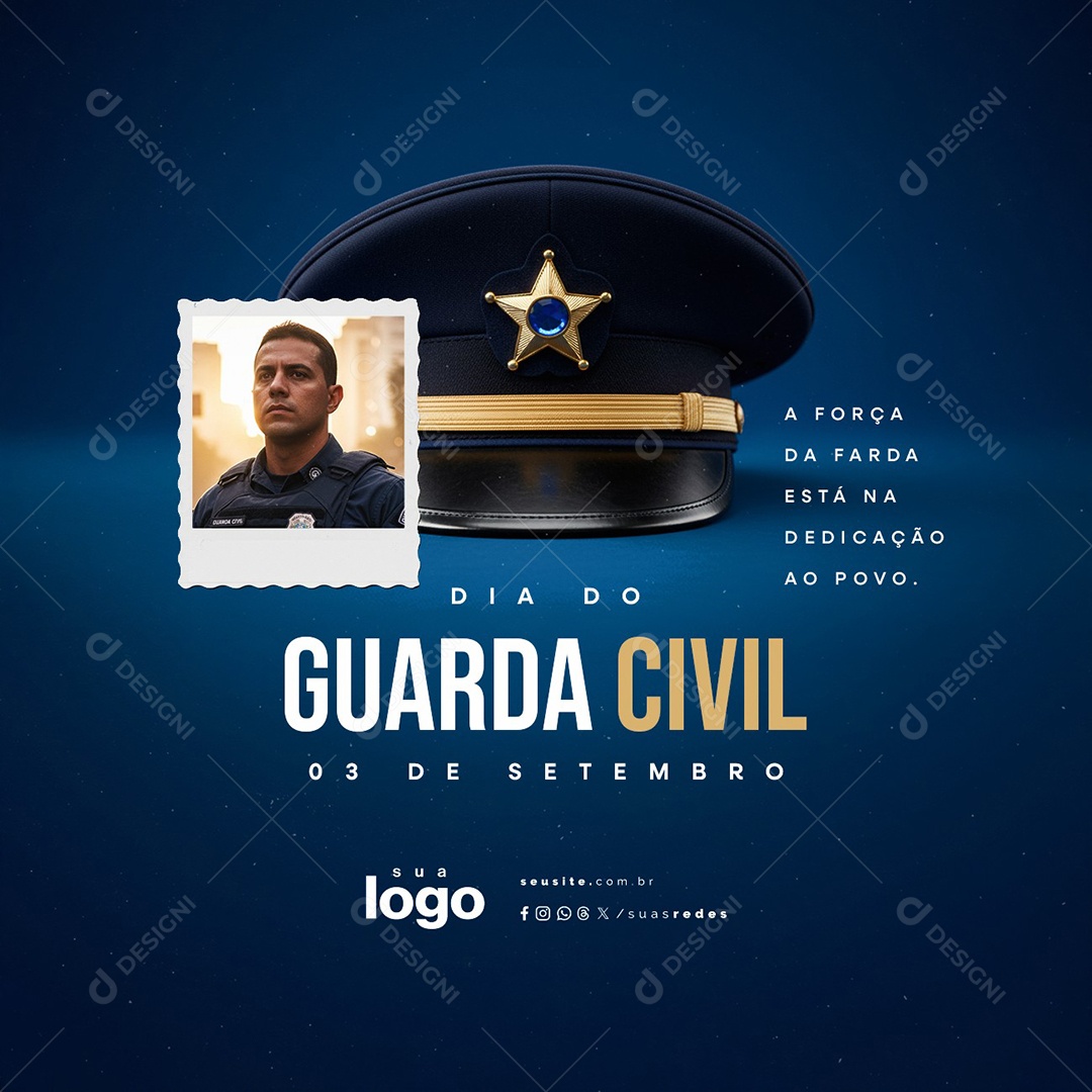 Dia do Guarda Civil 03 de Setembro A Força da Farda Social Media PSD Editável