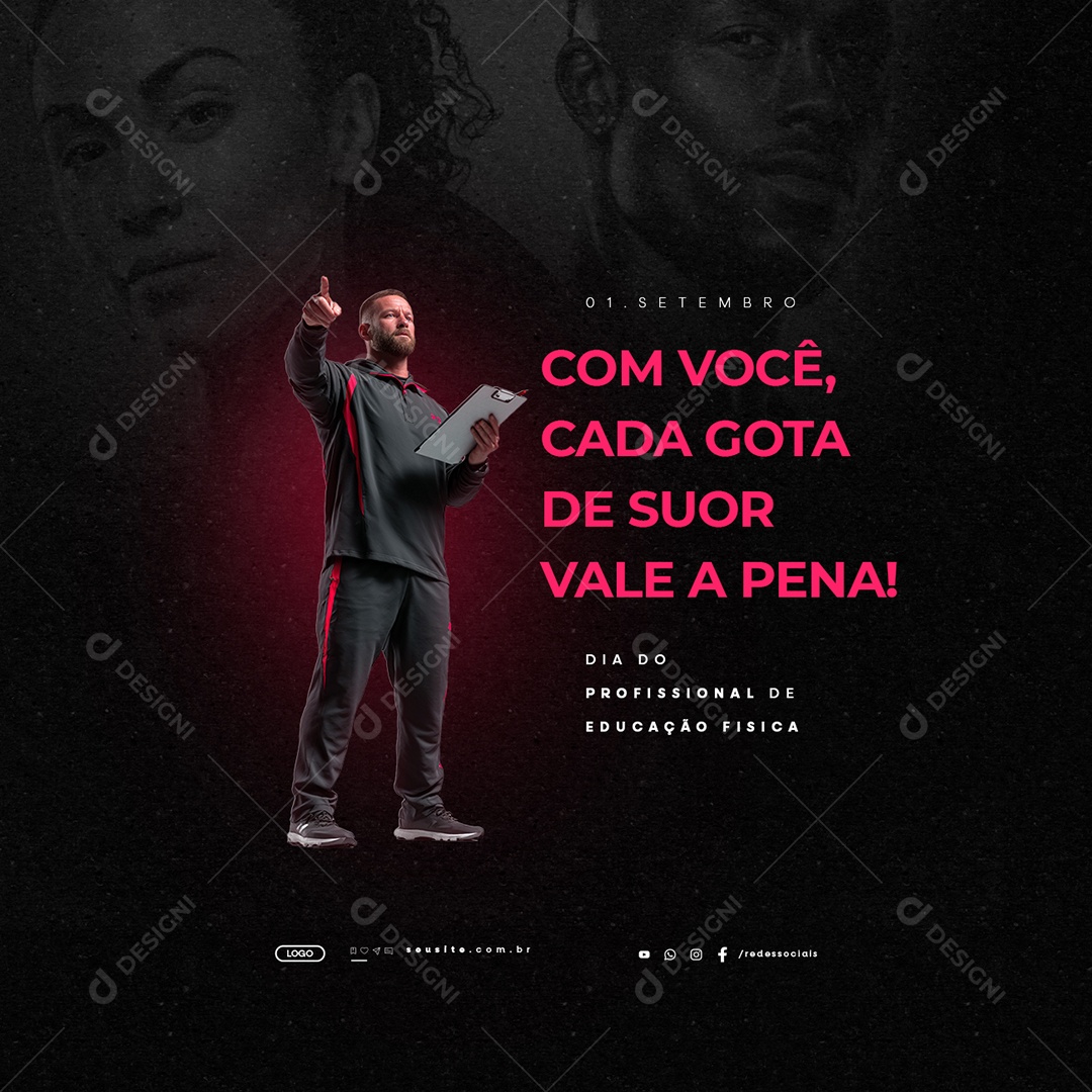 Dia do Profissional de Educação Física 01 de Setembro Social Media PSD Editável