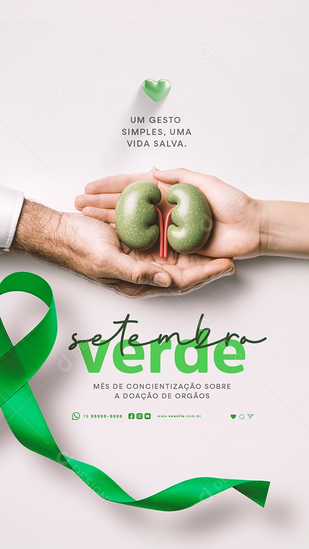 Story Setembro Verde Um Gesto Simples Uma Vida Salva Social Media PSD Editável