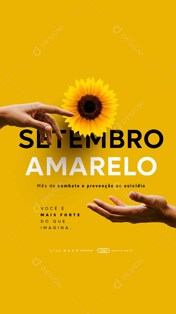 Story Setembro Amarelo Você é Mais Forte do Que Imagina Social Media PSD Editável