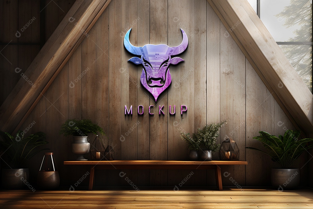 Mockup Logotipo de Empresa PSD Editável